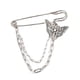 thumbnail image 1 of Broche de cadena larga colgante para hombres y mujeres, estilo retro, con pasadores de barra, imperdible, estilo punk, con cadenas, para suéteres, chal, cuello, abrigos, broches para niñas., 1 of 5
