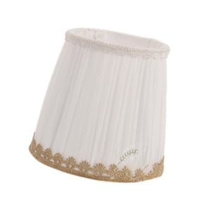 Ioensy - Pantalla De Tela Con Rosca E14 Para Lámpara De Pie, Ideal Para Dormitorio, Bar, Apartamento, Color Blanco.