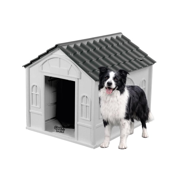 Casa Para Perro Grande Cool Pets 98x84x82Cm Techo Gris