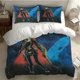 thumbnail image 1 of 3pcs Galaxy Express 999 Interstellar Adventure Pattern Digital Print Set Made of 100% Polyester Skin-Friendly Fabric, 1 of 1