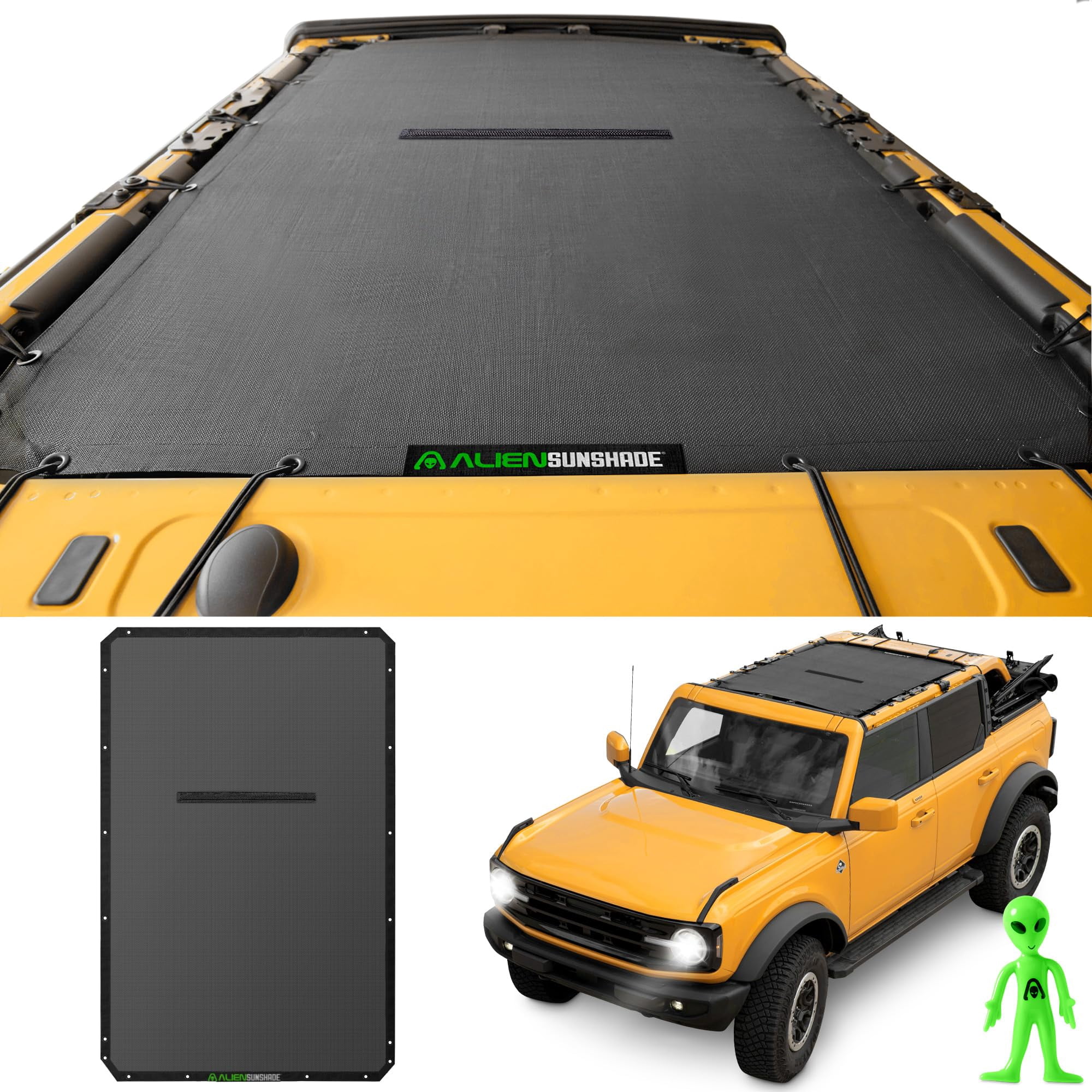 Alien Sunshade - Parasol Sun Shade Alien Para Ford Bronco, Color Negro (2021-2025)