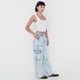 thumbnail image 4 of Jeans Mujer Cargo Wide Leg Fit Azul Claro Corona, 4 of 5