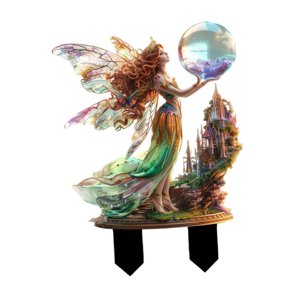 Ioensy - Estaca De Jardín, Accesorios De Atmósfera Acrílica, Decoración Para Camino De Plantas En Maceta Al Aire Libre