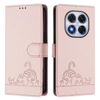 Funda Tipo Cartera Foxdock Para Xiaomi Redmi Note 14 Pro Plus 5G Con Soporte, Ranuras, Rfid, Diseño De Gato