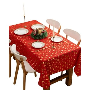 Rouss - Mantel Decorativo Antimanchas Diseño Navideño 140X220 Cm 11
