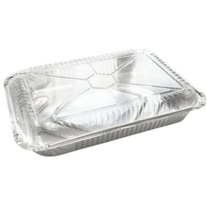 Genérico - Pack 5 Envase Aluminio C-40 Con Tapa Transparente Blanco