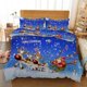 thumbnail image 1 of Old Man Blue Sled Duvet Quilt Covers Pillow Case Christmas3-Piece Bedding Set (1 Duvet Cover + 2 Pillow Shams), 1 of 3