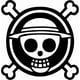 thumbnail image 1 of Sticker One Piece Logo Straw Hat Pirate Auto Camioneta Suv, 1 of 3