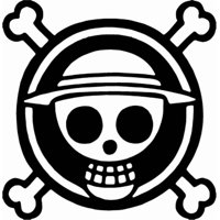 Rienda Libre - Sticker One Piece Logo Straw Hat Pirate Auto Camioneta Suv