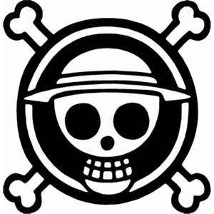 Rienda Libre - Sticker One Piece Logo Straw Hat Pirate Auto Camioneta Suv