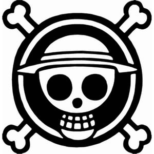 Rienda Libre - Sticker One Piece Logo Straw Hat Pirate Auto Camioneta Suv