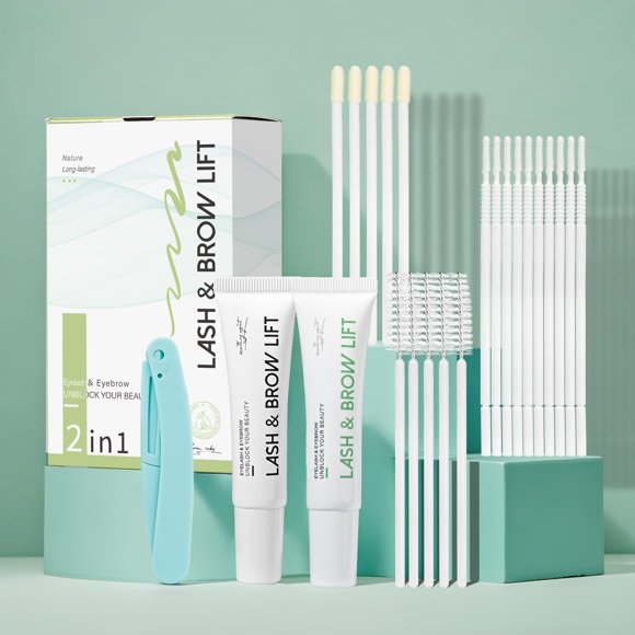 Kit de estiramiento de pestañas ECOFAN, permanente de pestañas con juego de laminación de cejas