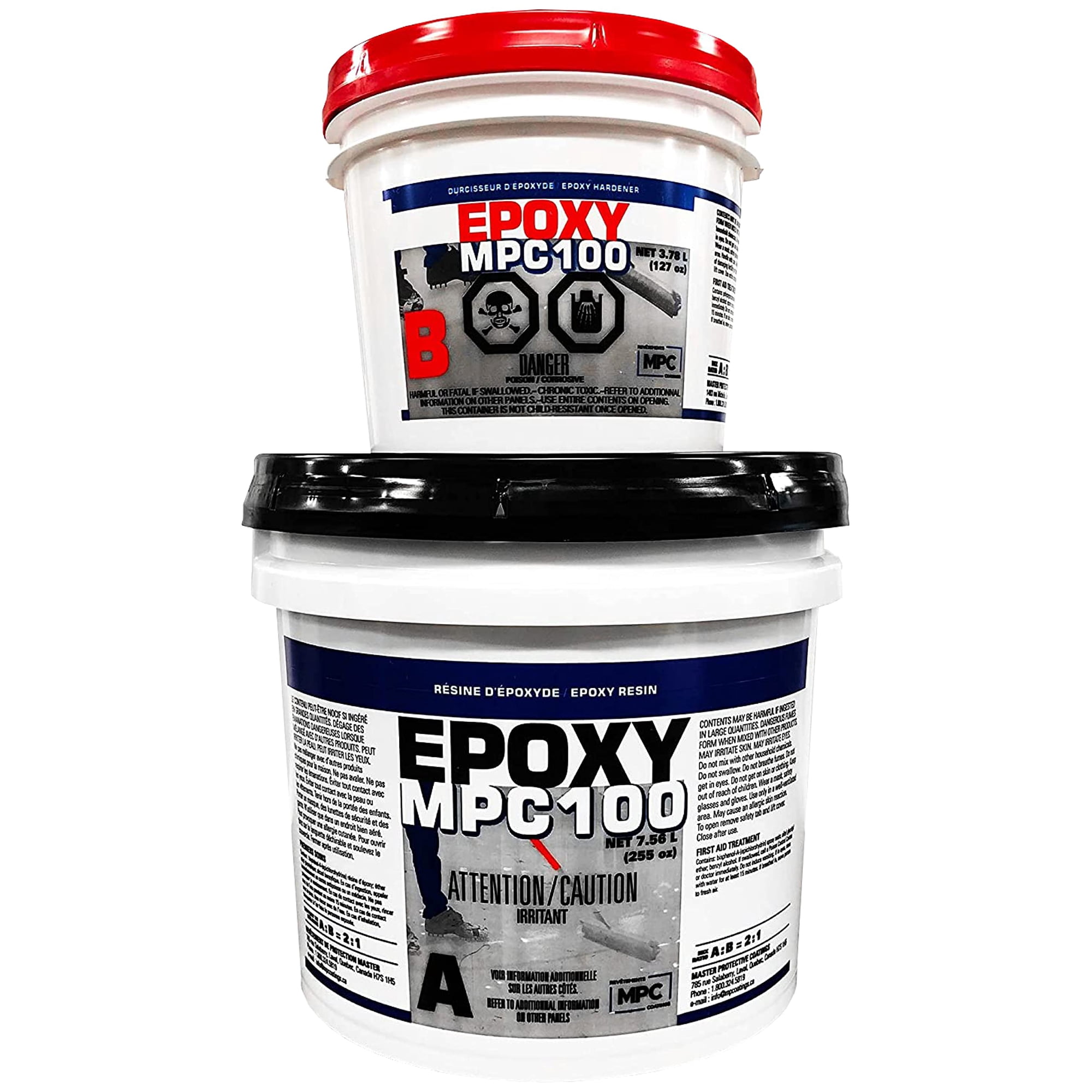 Master Protective Coatings - Revestimiento De Resina Epoxi Mpc-100 Transparente De 11.4 L Para Pisos Y Cubiertas