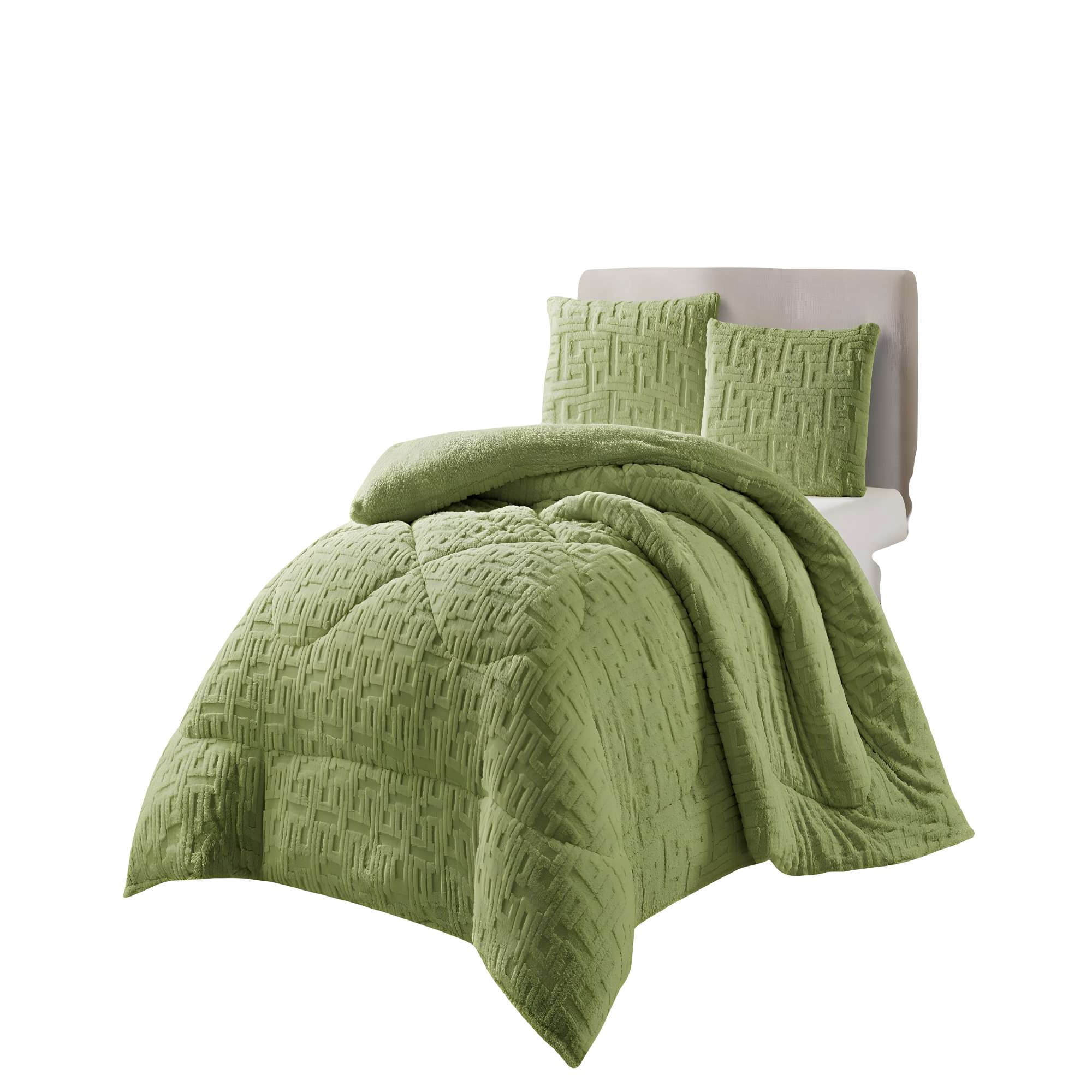 Genérico - Cobertor Sherpa Texturizado Rh King Verde