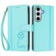 thumbnail image 3 of Funda Cartera Trébol para Samsung Galaxy S24 FE con Ranuras Tarjetas y Carga Inalámbrica Verde menta, 3 of 6