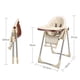 thumbnail image 2 of Silla De Comer Para Bebé Niño Ecocuero Altura Ajustable Beige, 2 of 7