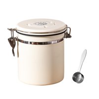 Bothyi - Almacenamiento De Granos De Café, Botes De Azúcar De Té Multifuncionales Para Galletas De Harina De Té, Whiet 1,5 L