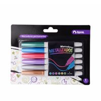 Torre - Set De Marcadores Permanentes Metálicos 6 Colores