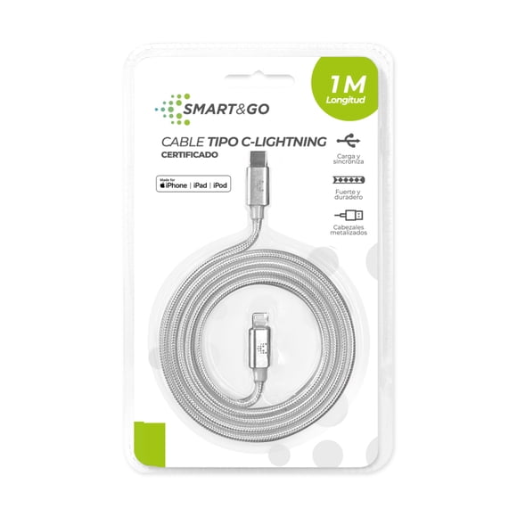 Cable Tipo C Ligthning 1m Blanco