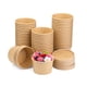 thumbnail image 1 of Recipientes de papel para sopa Wuadua, 240 ml, paquete de 50 con tapas, 8 onzas, 1 of 7