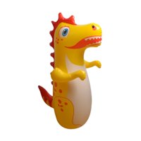 Magideal - Saco De Boxeo Inflable 3D Para Niños, Saco De Arena Para Reducir El Estrés, Ejercicio, Fitness, Juguetes Para Niños, Boxeo, Gimnasio, Interior, Adulto Amarillo