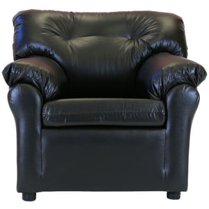 Muebles América - Sofa América 1 Cuerpo Cuero Sintético Negro