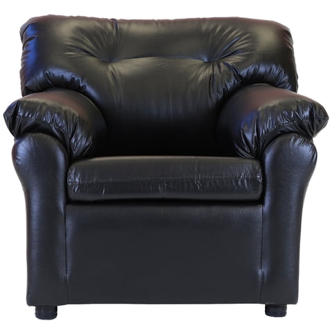 Muebles América - Sofa América 1 Cuerpo Cuero Sintético Negro