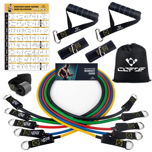 Set de bandas de resistencia COFOF con asas amarillas y accesorios