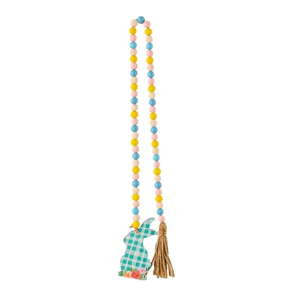 Guirnalda De Cuentas De Madera De Pascua, Colgante De Conejo, Decoración Para Fiesta, Apartamento, Festival, Conejo Azul, 81x5x3cm