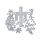 thumbnail image 2 of Troqueles metálicos Sznilindm, cruz de Pascua y flor de lirio, 14 x 11 cm, 2 of 8