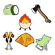 thumbnail image 1 of Juego de 6 uds. de broches de pin esmaltados únicos de aleación para niñas y niños, abalorio temático de acampada, alfileres de insignia de joyería, 1 of 2