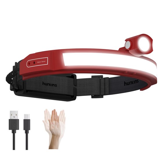Linterna frontal hurkins Ultima 2025 1600 lm USB‑C con sensor de movimiento
