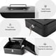thumbnail image 4 of Caja de efectivo Jssmst de acero negro 20 cm con bandeja de dinero, 4 of 8