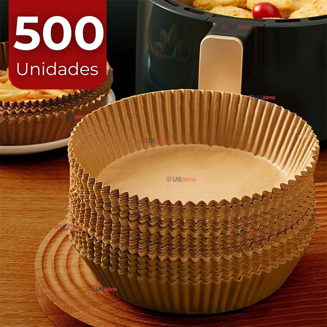 Line - Kit De 500 Unidades Forros Desechables Antiadherentes Papel Para Freidora De Aire