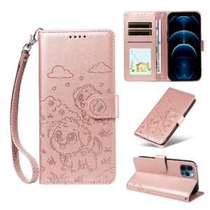 Funda Billetera Foxdock Compatible Con Iphone 12 Pro, Diseño Perrito Tierno, Ranuras Para Tarjetas Y Soporte Plegable