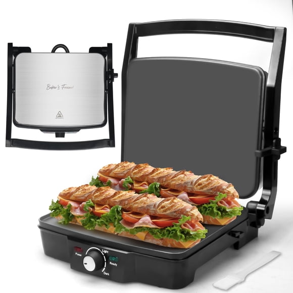 Plancha Eléctrica Panini Press Baker's Friend