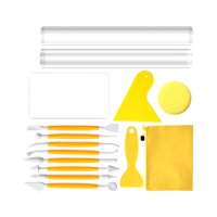 Magideal - Herramientas De Corte De Arcilla Polimérica Hoja De Acrílico De Rodillo De Arcilla Acrílica Con Afeitado, Rodillo Hecho A Mano Para Arcilla De Cerámic 15 Piezas