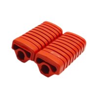 Magideal - Fuente De Los Pies De La Motocicleta Cubierta De Manga De Goma Reemplace Piezas Fácil Accesorio De Instalación Accesorio Premium Cáscaras De Reposapié Rojo