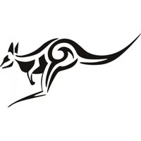 Rienda Libre Graphics - Decomural Kangaroo Tribal Animals Ws-17500
