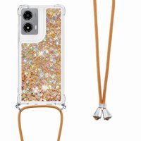 Funda Foxdock Para Motorola Moto G Stylus 5G 2024 Con Cuerda Ajustable, Brillo Líquido, Protección Antigolpes Y Lente – Ideal Para Regalo