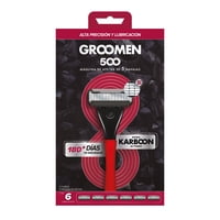 Máquina Afeitar Groomen 500 + 6 Cartuchos De 5 Navajas