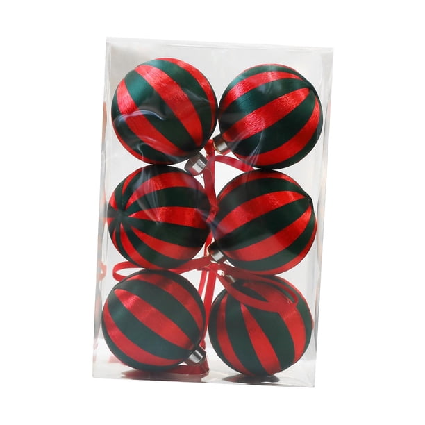 6 Bolas Navideñas De 3,15 Pulgadas, Reutilizables, Para Decoración Navideña, Para Cumpleaños, Hogar, Vacaciones, Color Rojo Y Verde.