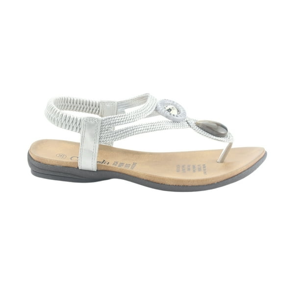 Sandalia Chalada Mujer Anatomic78 Plateado Casual