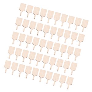 Magideal - 50 Piezas De Tabla De Cortar De Madera Sin Terminar Para Manualidades, Bricolaje, Decoración Del Hogar Con Mango, Mini Decoración, Piezas De Madera Tipo B