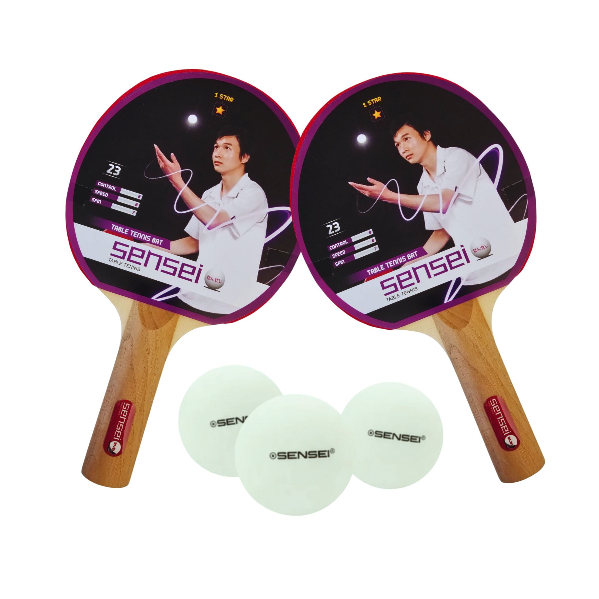Set Ping Pong Sensei 2 Paletas + 3 Pelotas - 1*