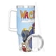 thumbnail image 3 of Carreras Locas Vaso aislado de acero inoxidable con asa, diseño temático, regalo para familia, amigos y fans; incluye pajita y encaja en el portavasos estándar, 40 oz, 3 of 6