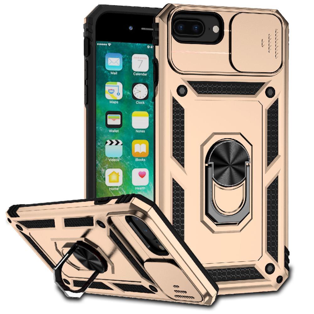 Estuche Gangxun Para Iphone 6 Plus, Soporte Giratorio 360°, Estilo Mecánico Y Magnético