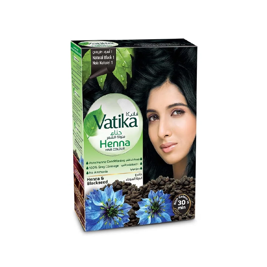 Vatika Naturals - Vatika Henna Tintura Coloración Negro 6 Sachets