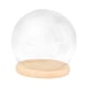 thumbnail image 4 of Cúpula de exhibición con base de madera, cúpula de campana de vidrio, vitrina, decoración de casa de muñecas, cúpula transparente de bricolaje, cúpula Base de madera de 15 cm, 4 of 5