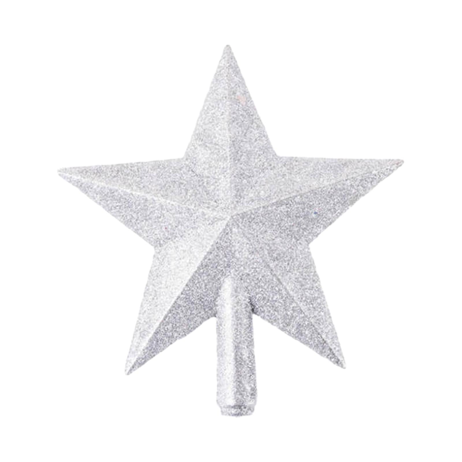 Bothyi - Estrella Para La Punta Del Árbol De Navidad, Colgante, Regalos Festivos Para Interiores, Ventana, Plata